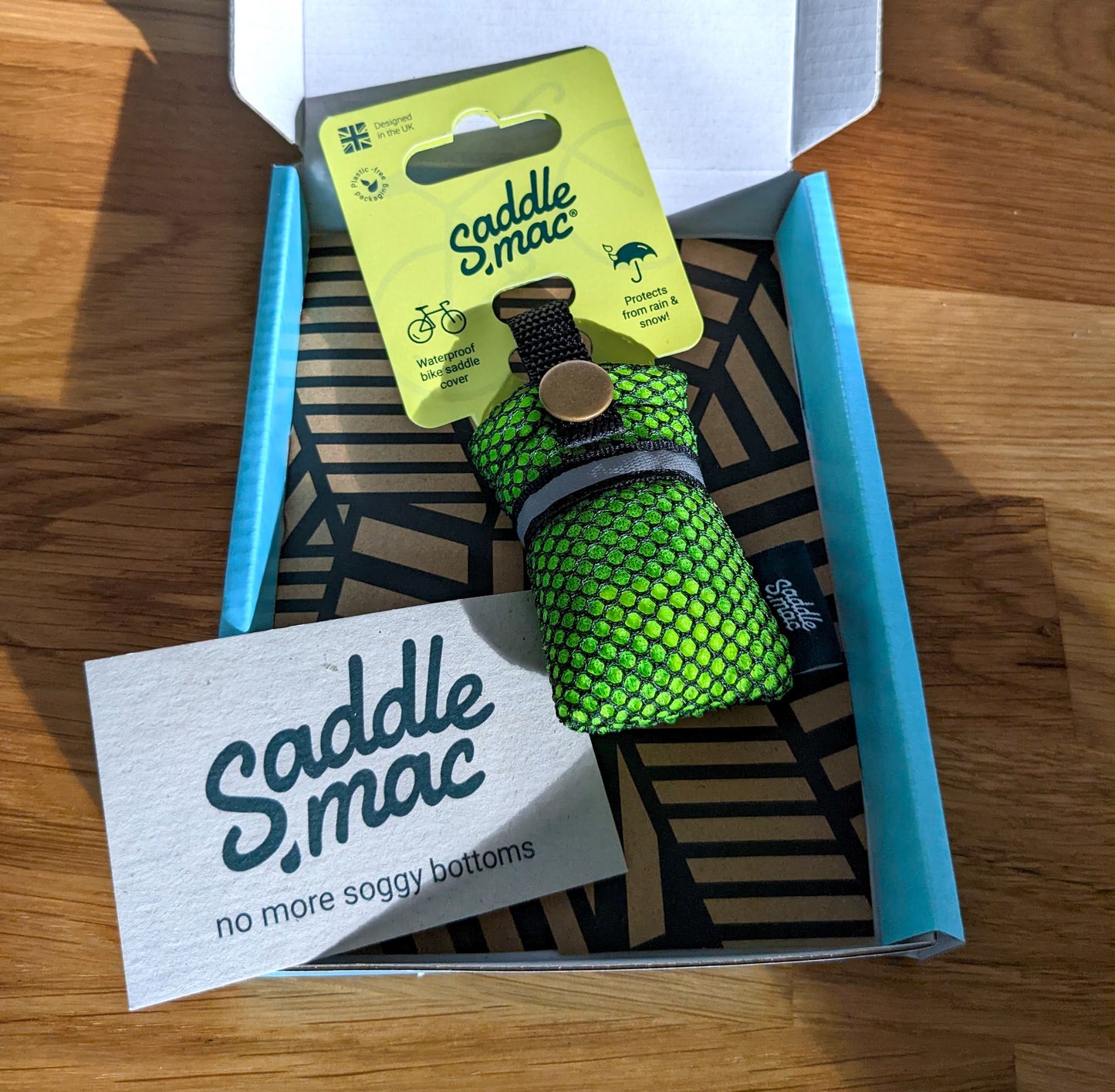 A new Saddlemac showing typical packaging