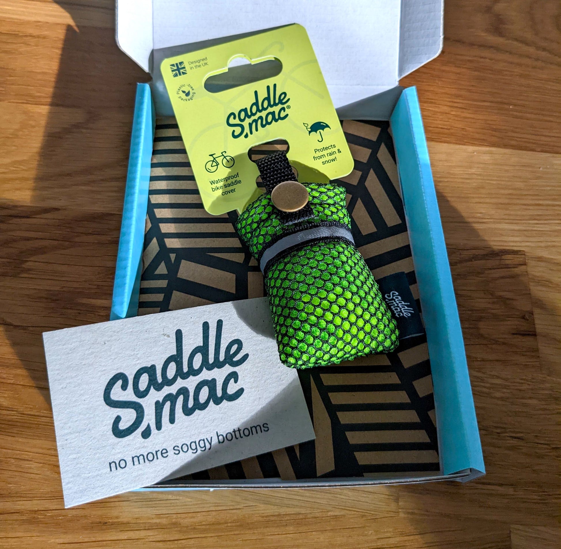 A new Saddlemac showing typical packaging